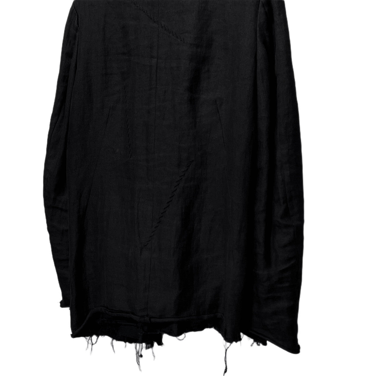 Yohji Yamamoto Pour Homme 22SS 3重レイヤードアシンメトリーカットオフリバーシブルジャケット 3BJ三重裁断 裁ち切り ブルゾン コート アウター HG-J09-800 リネン レーヨン コットン 定価200,200円 ヨウジヤマモトプールオム