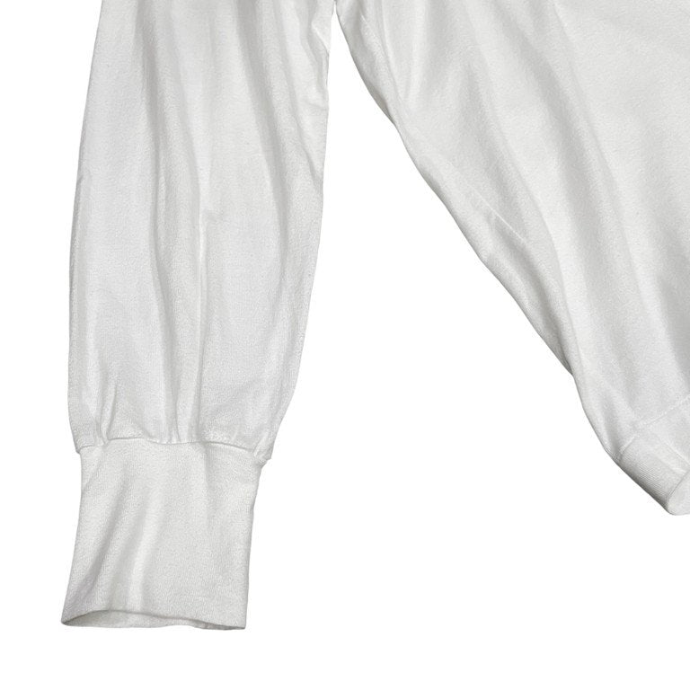 COMME des GARCONS HOMME PLUS 88AW コットン天竺ホワイトハイネック袖リブカットソー Tシャツ Tee T-shirt トップス Archive 80s コムデギャルソンオムプリュス メンズ