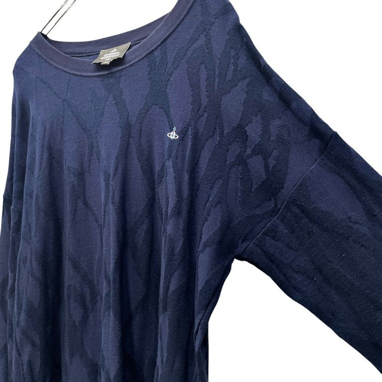 Vivienne Westwood MAN 21SS 総柄コットンジャカードリブTシャツ スウェットトップス カットソー Tee T-shirt オーブ 刺繍 スクイグル ヴィヴィアンウエストウッド マン メンズ