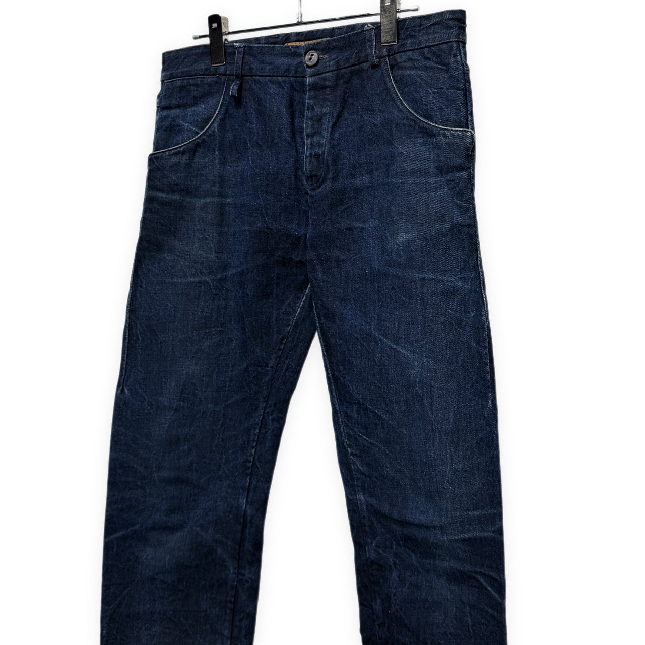 LAYER-0 DENIM 5P PANT インディゴデニムレザーボタン5ポケットパンツ ジーンズ ボトムス Alessio Zero レイヤーゼロ メンズ