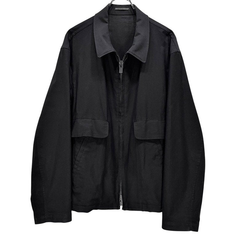 Yohji Yamamoto Pour Homme 23SS A-ONE LAYER SINGLE RIDERS JK コットンギャバジンバックルストラップジップアップシングルライダースジャケット スポーツジャケット ブルゾン Archive ヨウジヤマモトプールオム メンズ