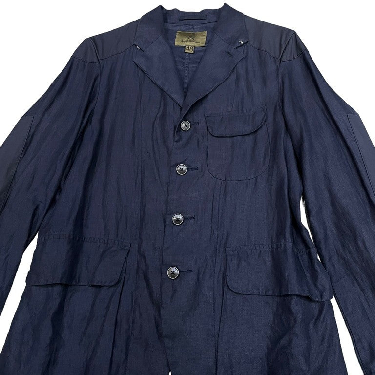 Nigel Cabourn リネンツイルテンジンジャケット TENZING JACKET エルボーパッチ マオカラー テーラード ナイジェルケーボン