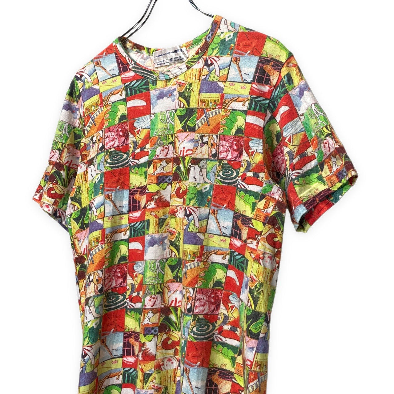 COMME des GARCONS SHIRT 福田美蘭 コラージュプリントクルーネックTシャツ カットソー Tee T-shirt Archive 90s 00s トップス 半袖 総柄 コムデギャルソンシャツ メンズ