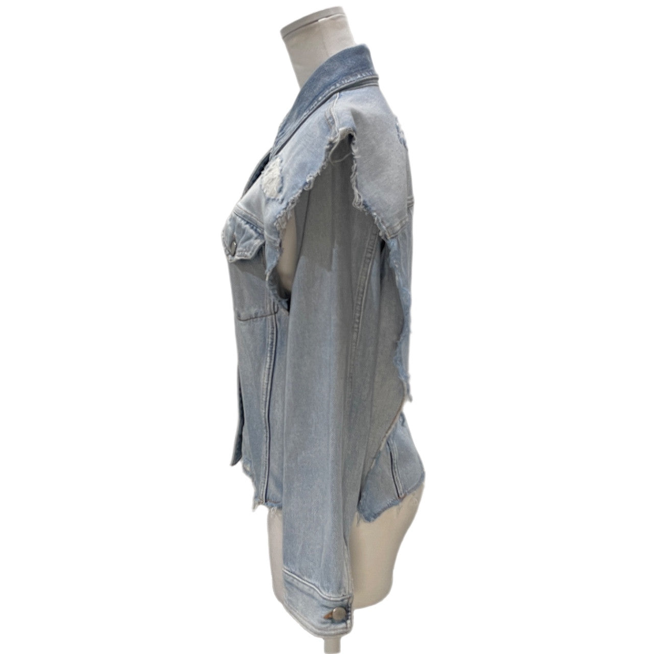 MM6 Maison Margiela 17SS 袖着脱カットオフデニムジャケット ベスト ノースリーブ アウター エムエムシックス メゾンマルジェラ レディース