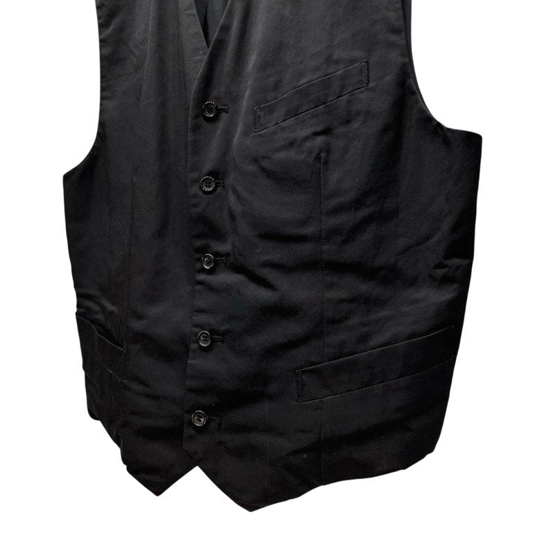 COMME des GARCONS 92SS レーヨンコットンギャバジン5Bシンチバックベスト ジレ ノースリーブ ジャケット Unfinished Archive 90s AD1991 CdG トップス アウター コムデギャルソン レディース