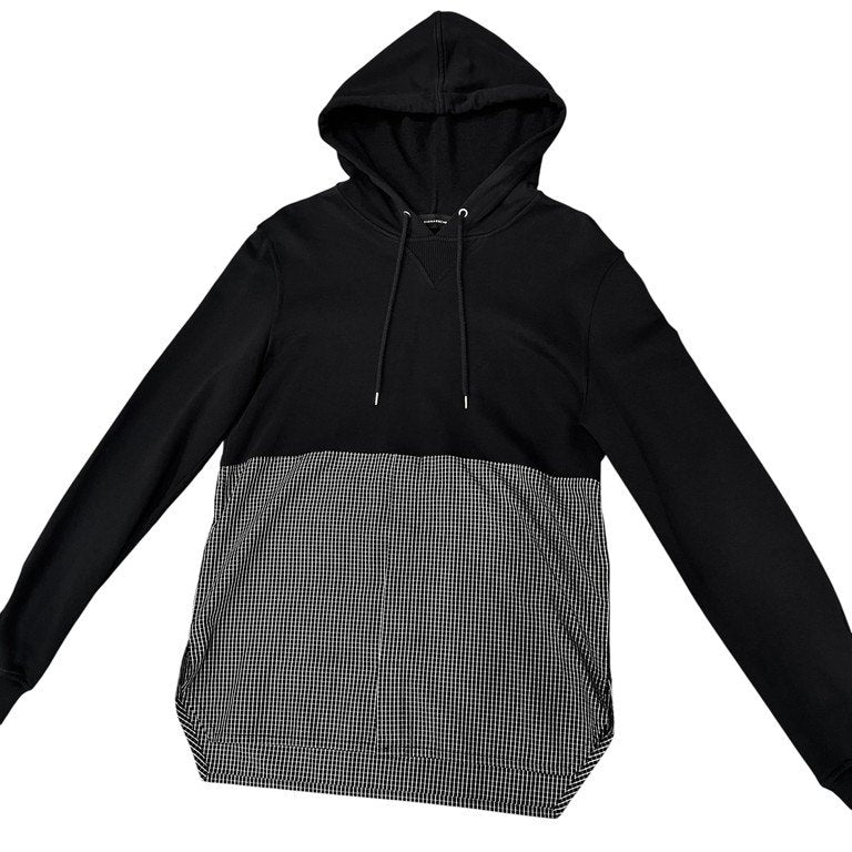 KRIS VAN ASSCHE 14SS ギンガムチェックシャツ切替スウェットパーカー フーディ トップス Archive クリスヴァンアッシュ メンズ