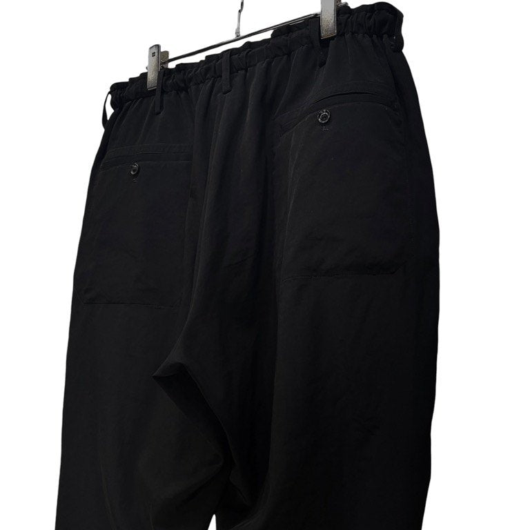 Y's BANG ON! 18SS トリアセテートポリエステルクレープデシンジップポケット裾リブワイドイージーパンツ ボトムス Yohji Yamamoto Pour Homme ワイズバングオン ヨウジヤマモトプールオム メンズ