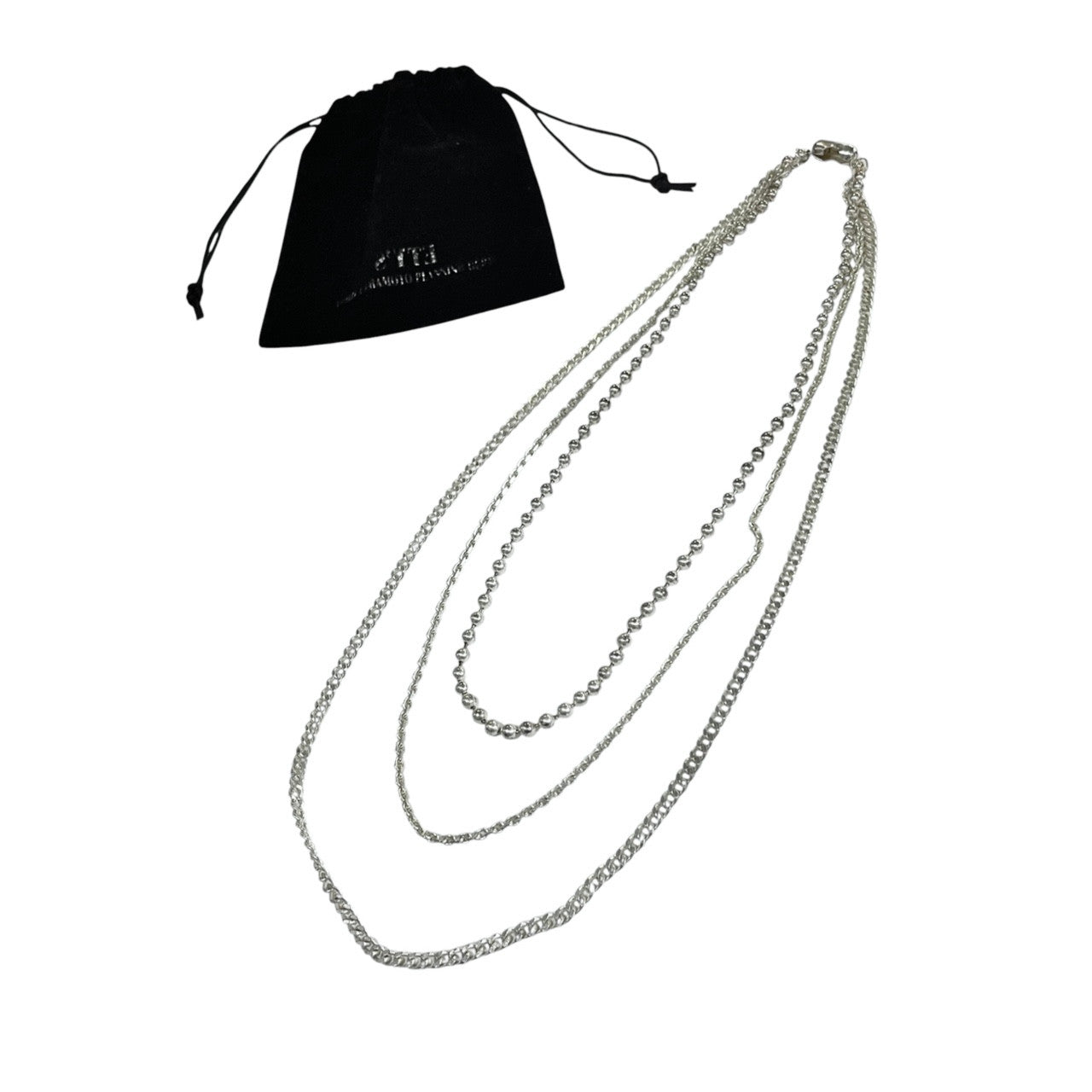 S'YTE Yohji Yamamoto 3連チェーンネックレス アクセサリー ペンダント サイト ヨウジヤマモト メンズ レディース ユニセックス
