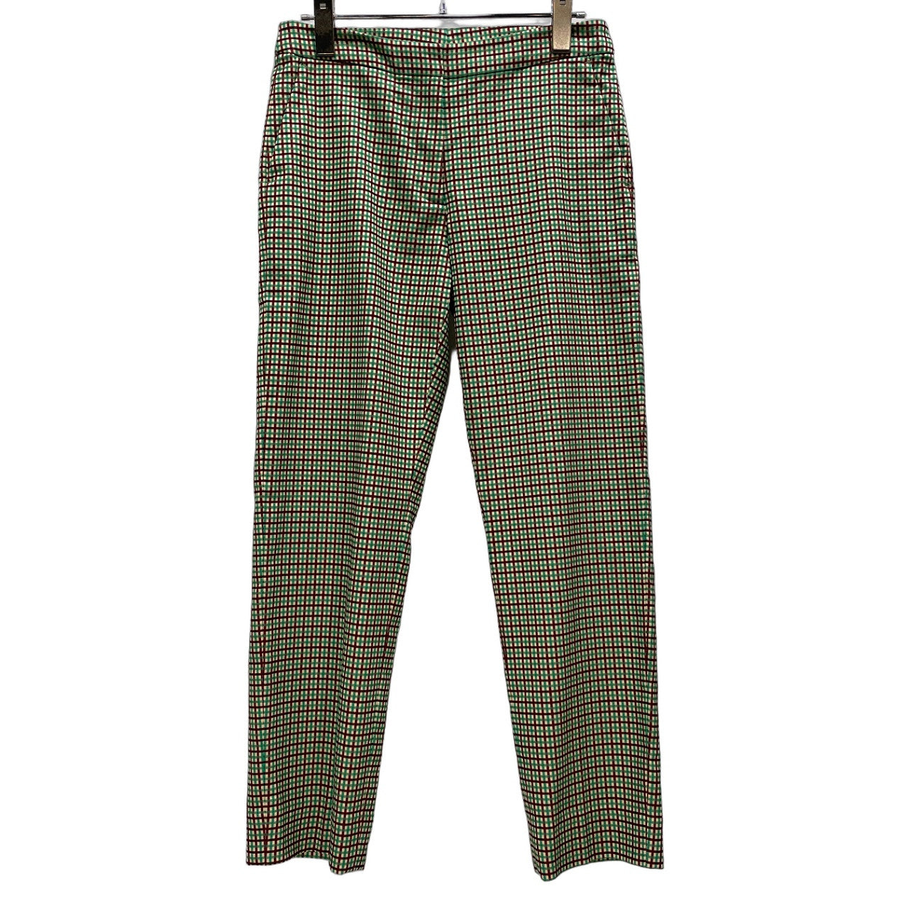 DRIES VAN NOTEN ストレッチコットンチェックテーパードパンツ Archive ボトムス ドリスヴァンノッテン レディース