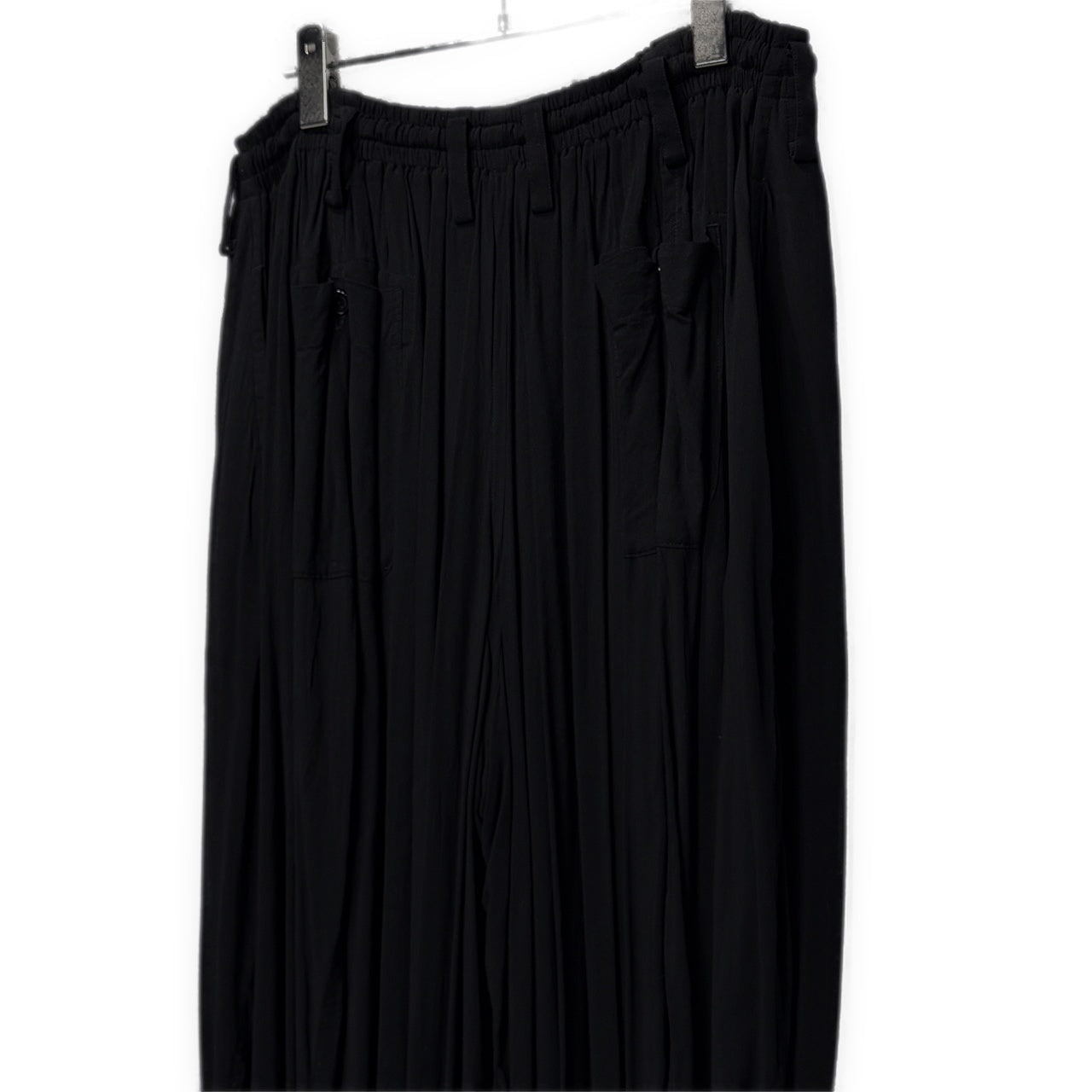 Yohji Yamamoto Pour Homme 13SS レーヨンギャザーイージーバルーンパンツ Archive ドローストリング ウエストゴムシャーリング HX-P07-202 ヨウジヤマモトプールオム メンズ
