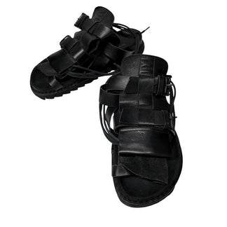 ANN DEMEULEMEESTER レースアップベルテッドカバータンシャークソールサンダル シューズ ブーツ スニーカー 靴 クツ Archive 00s アンドゥムルメステール メンズ