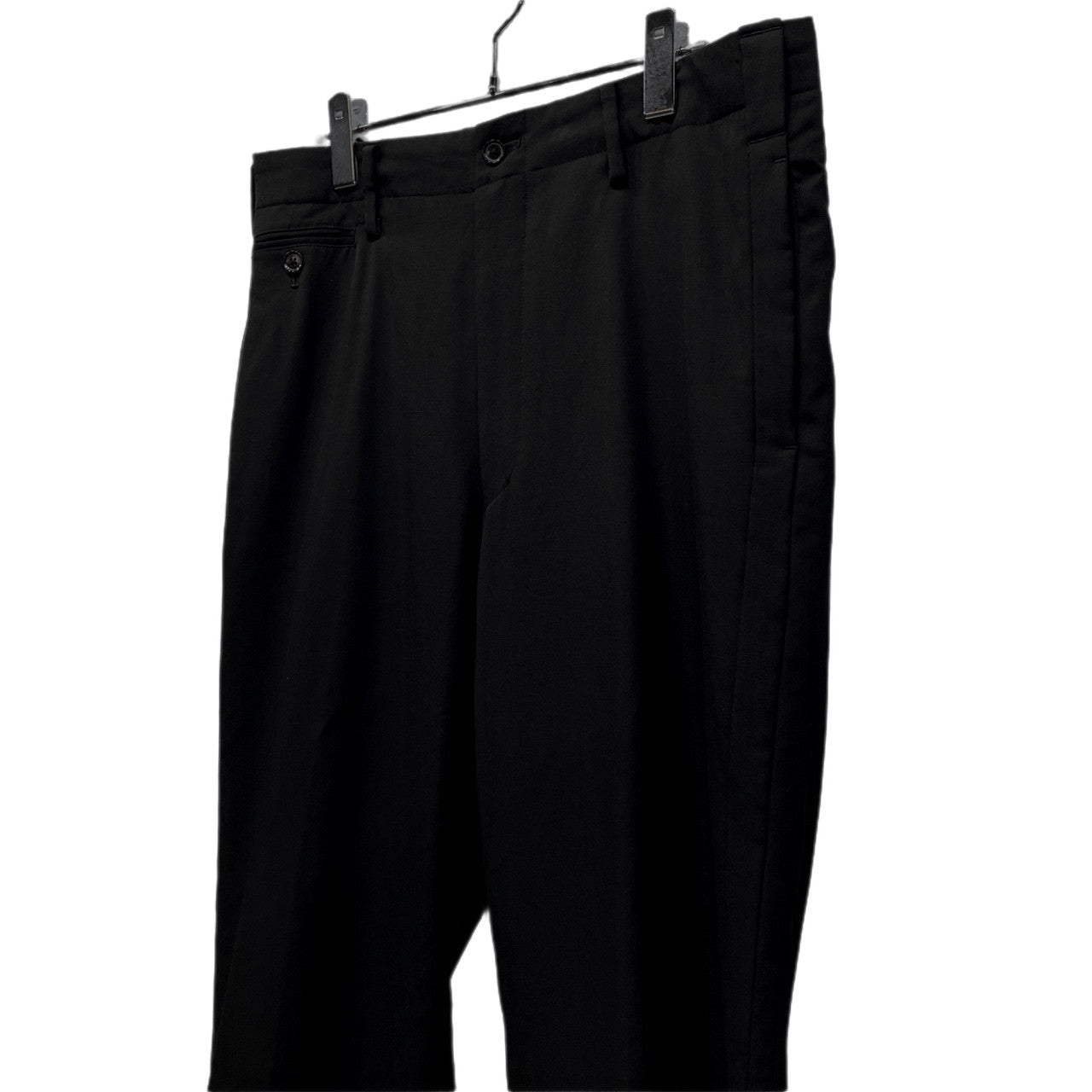 Yohji Yamamoto Pour Homme ウールギャバジン脇テープノータックテーパードパンツ サイドライン 側章 Archive 00s ボトムス ヨウジヤマモトプールオム メンズ