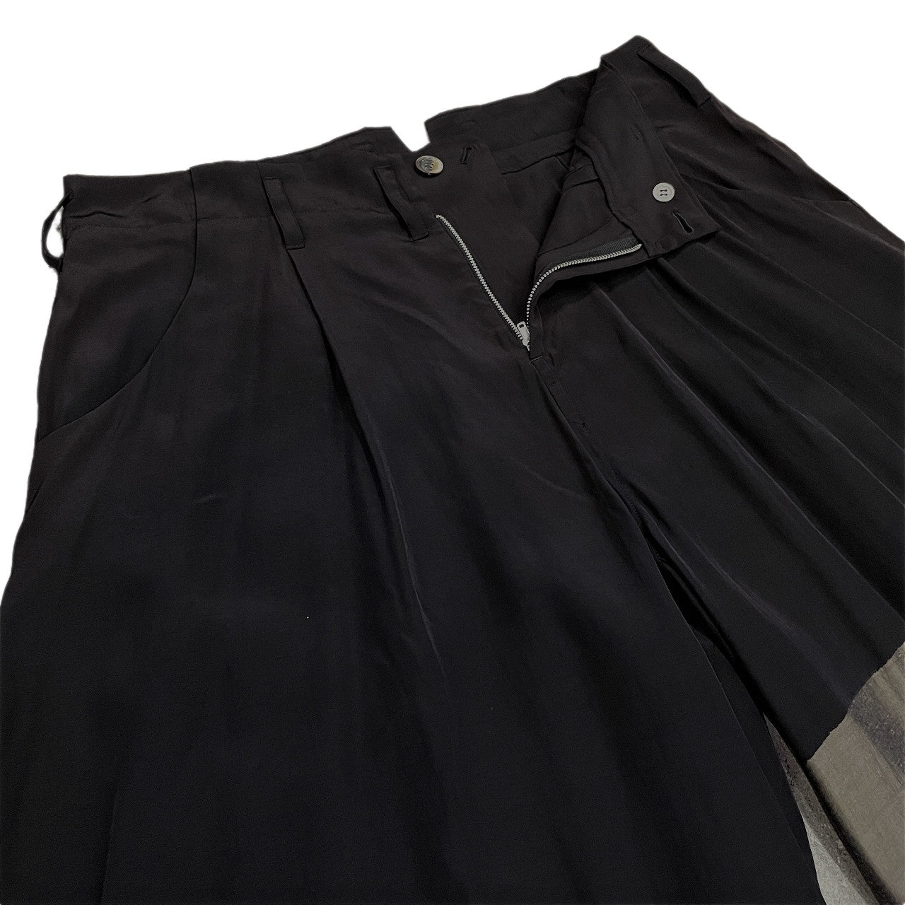 Y's 脱色加工ワイドクロップドパンツ ボトムス ブリーチ加工 Yohji Yamamoto Femme ワイズ ヨウジヤマモト レディース メンズ ユニセックス