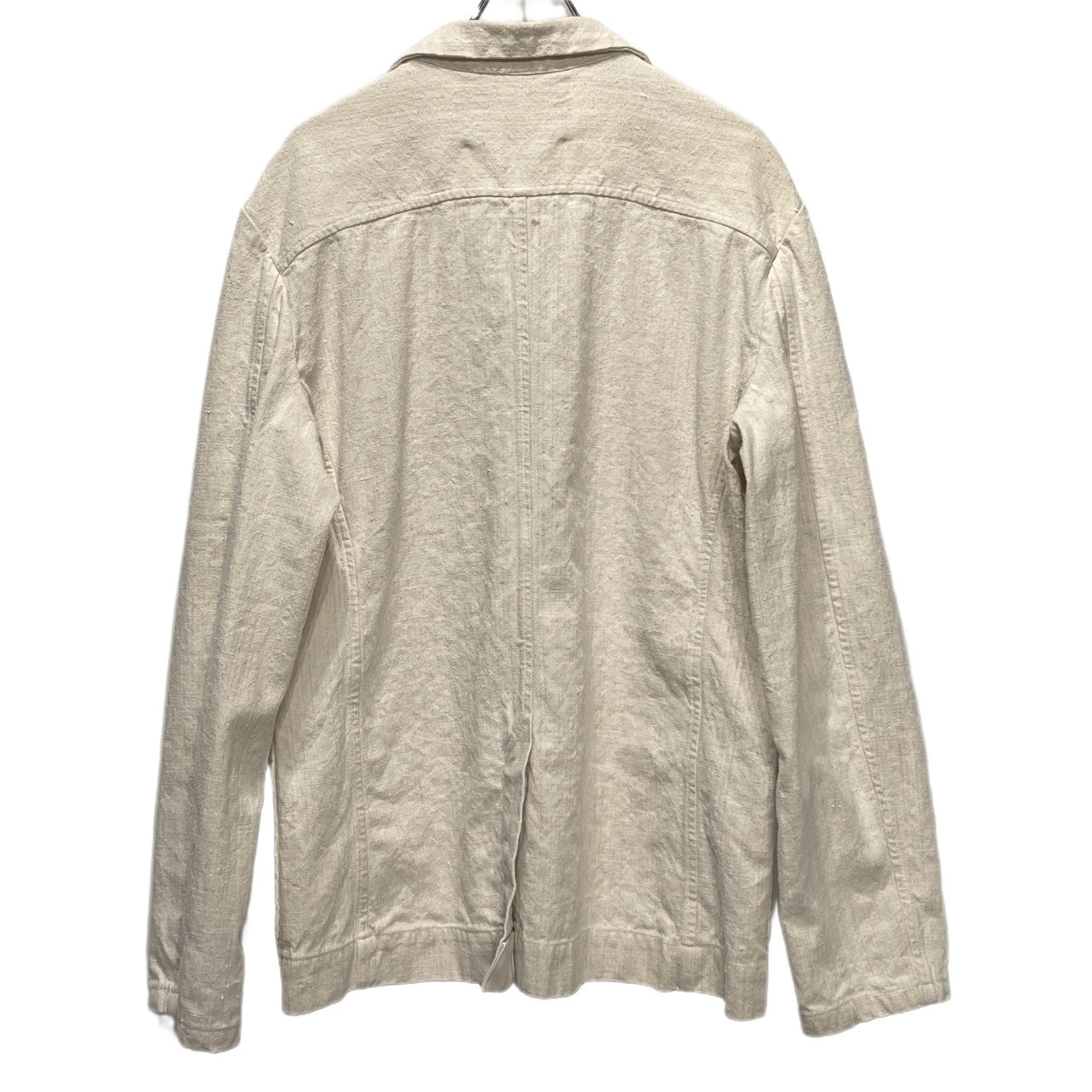 VINCENT JALBERT 6 BUTTONS JACKET (FULL VINTAGE LINEN) ヴィンテージフレンチリネン6ボタンワークジャケット テーラード ブルゾン コート アウター L ヴィンセントジャルベール メンズ