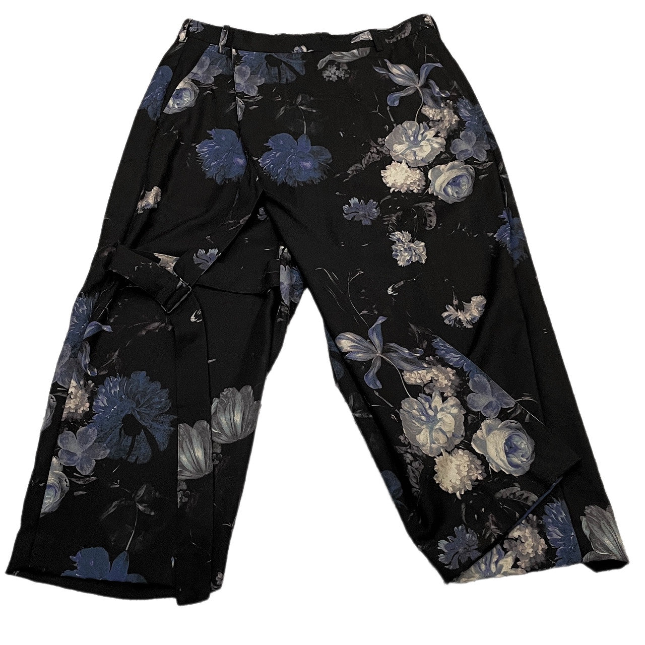 LAD MUSICIAN 18SS BONDAGE CROPPED WIDE PANTS フラワープリントボンテージクロップドワイドパンツ 花 総柄 ラップ ボトムス ラッドミュージシャン メンズ