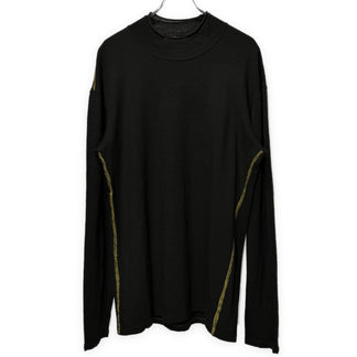 ISSEY MIYAKE MEN 00AW 製品染めシームラインデザインモックネックニットセーター トップス Archive 00s イッセイミヤケメン メンズ