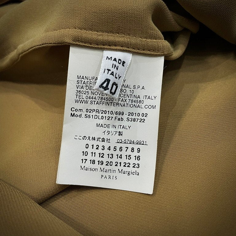 Maison Martin Margiela 1 10AW レーヨンシルクサテンドレープネックトップス ハイネック 変形 シャツ ブラウス カットソー Archive メゾンマルタンマルジェラ レディース