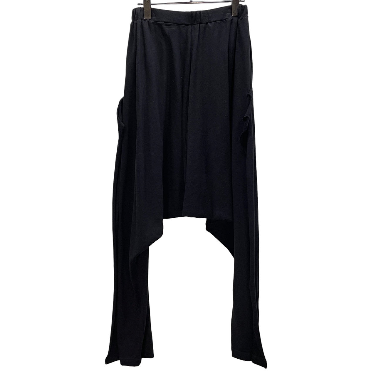 Yohji Yamamoto Femme 22AW SUPIMA HIGHWET CONPACT PLUSH SAROUEL スーピマコットンサイドフラシカットオフイージーサルエルパンツ 裁ち切り 定価49,500円 ボトムス ヨウジヤマモトファム レディース