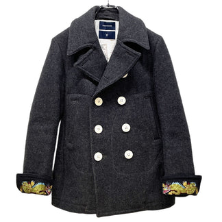 MIHARA YASUHIRO 龍刺繍ウールメルトンピーコート PEA COAT ダブルブレスト ジャケット ブルゾン アウター Archive 00s ミハラヤスヒロ メンズ