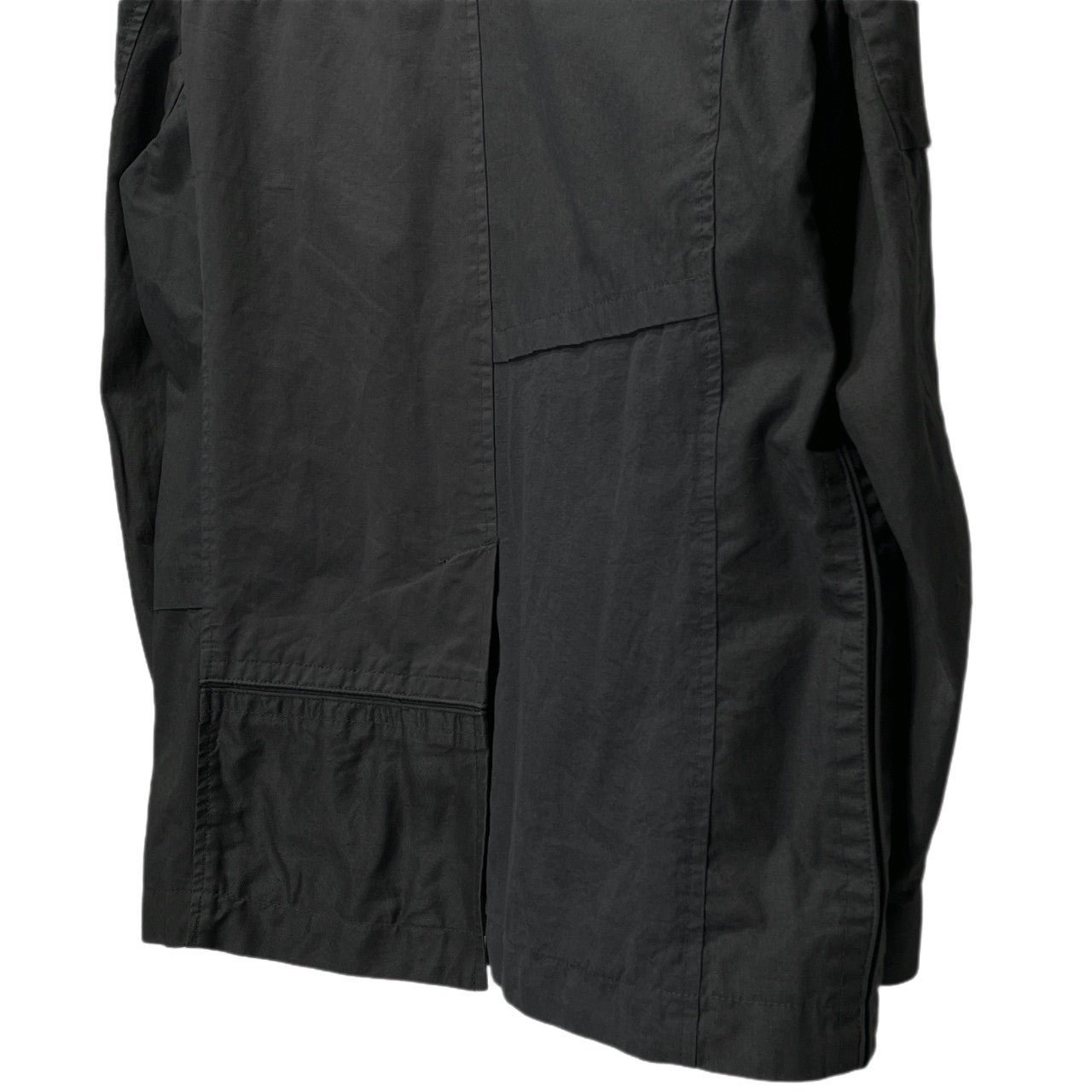 COMME des GARCONS HOMME 21SS コットンリネン製品染め切替パッチワークジャケット ブルゾン コート アウター コムデギャルソンオム メンズ
