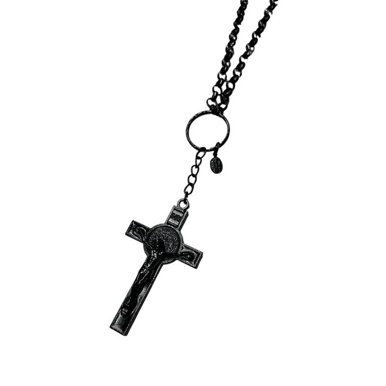 Jean Paul GAULTIER クロスロザリオチェーンネックレス 一点物 激レア 希少 Archive 90s 00s JPG 未使用 十字架 磔刑 ペンダント アクセサリー ジャンポールゴルチエ メンズ レディース ユニセックス
