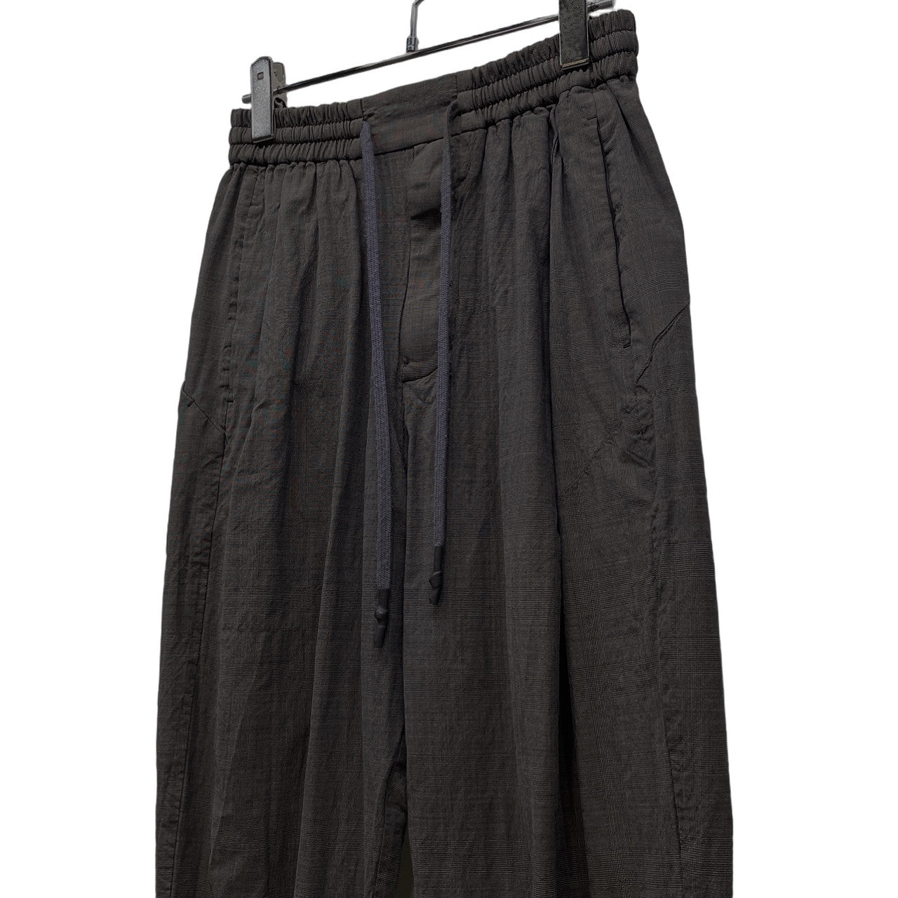 DEVOA Olmetex Technical Fabrics ウールシルクチェッククロップドワイドイージーパンツ ボトムス デボア デヴォア メンズ