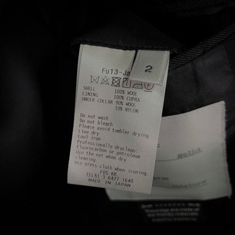 FUMITO GANRYU 25SS Spencer Riders Jk ウールギャバジンスペンサーライダースジャケット ブルゾン コート アウター Fu13-Ja-01 定価74,800円 フミトガンリュウ メンズ