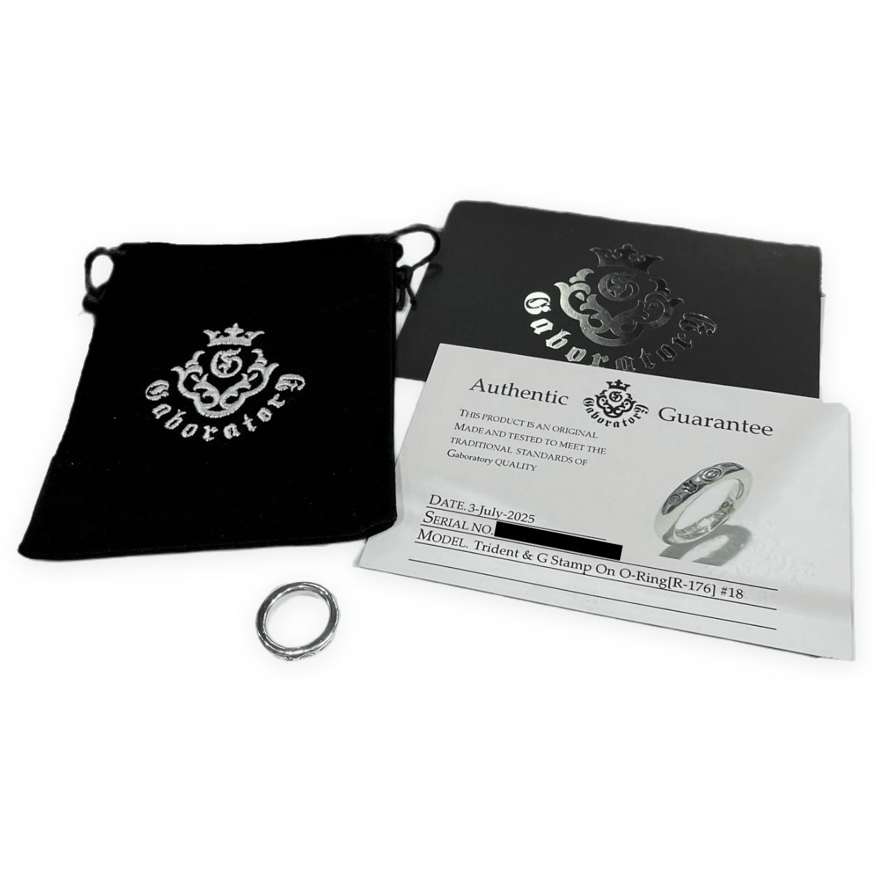 GABORATORY Trident & G Stamp On O-Ring トライデント&Gスタンプ刻印オーリング マルカン 指輪 アクセサリー 18号 定価47,916円 ガボール ガボラトリー メンズ レディース ユニセックス