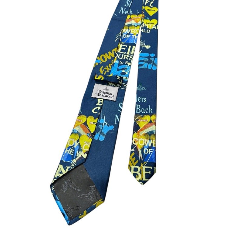 Vivienne Westwood オーブプリント総柄シルクネクタイ 小物 アクセサリー ヴィヴィアンウエストウッド メンズ