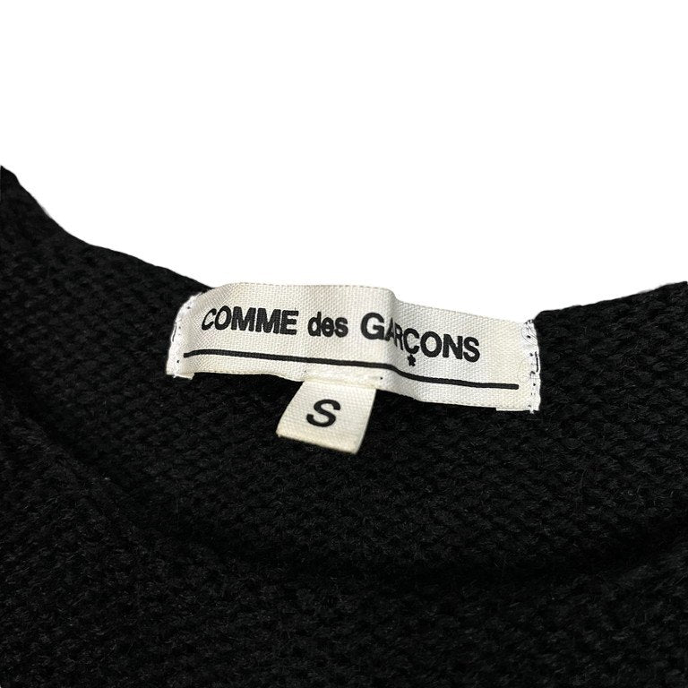 COMME des GARCONS 10AW 袖ケーブル編み切替ウールニットセーター inside decoration