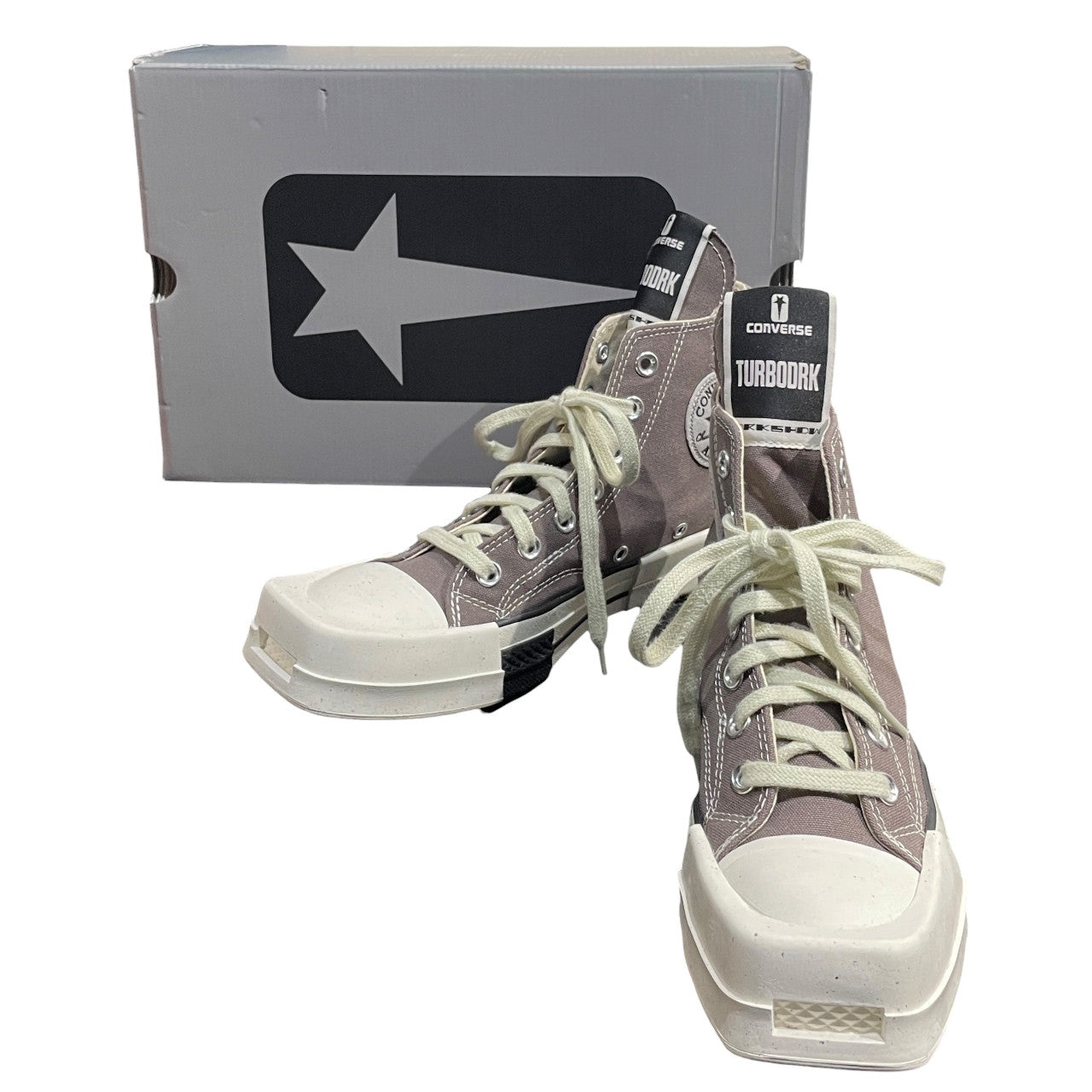 Rick Owens DRKSHDW × CONVERSE TURBODRK Laceless Chuck Taylor All Star 70 Hi ロングシュータンレースアップハイカットスニーカー チャックテイラー シューズ 靴 クツ A03938C DC01CX938 A03R0 リックオウエンス コンバース