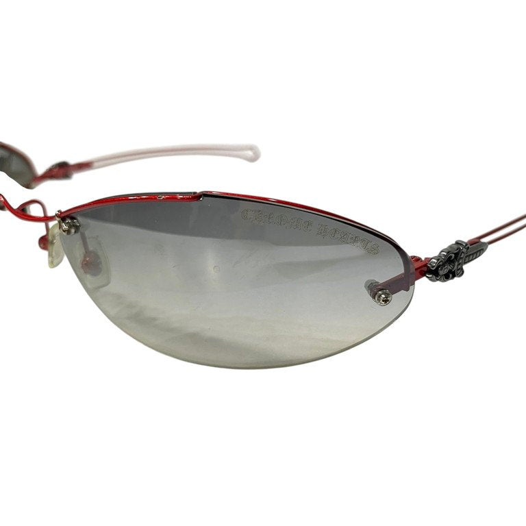 CHROME HEARTS DRAGPIPE3 D.P. III サイドダガーフォックスフレームハーフリムサングラス 眼鏡 メガネ アイウェア 服飾雑貨 小物 CH クロムハーツ メンズ レディース ユニセックス