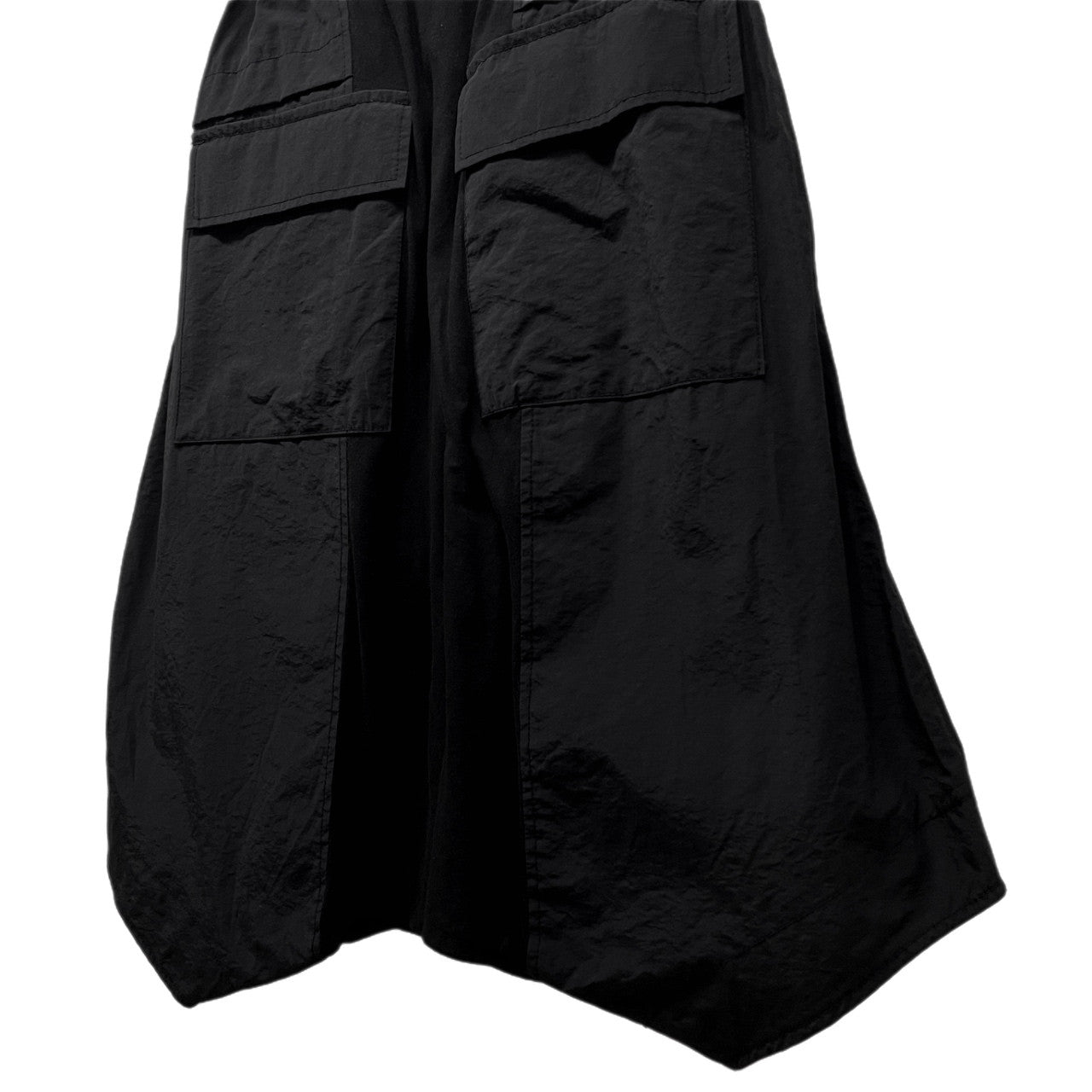 A.F ARTEFACT 天竺コットンナイロンタフタ切替フロントラップサルエルハーフパンツ ショーツ ボトムス エーエフ アーティファクト メンズ