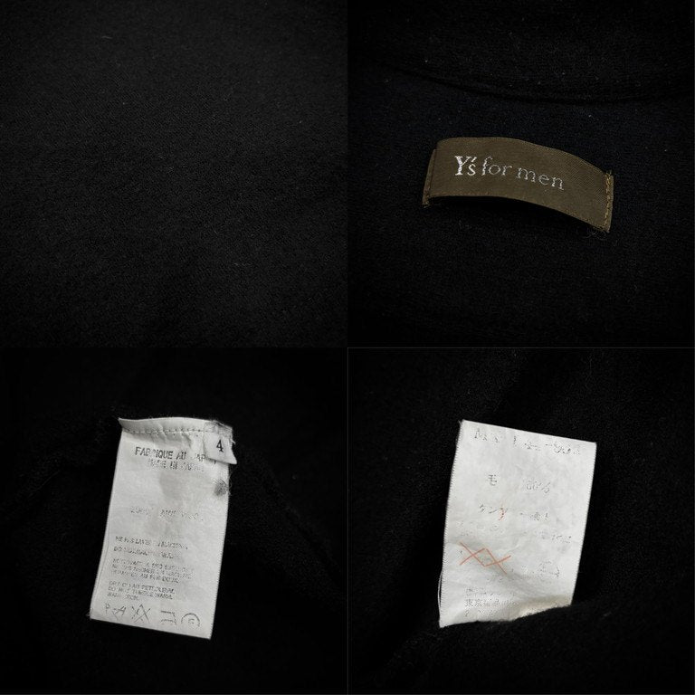 Y's for men ウールフランネルジャージーレギュラーカラープレーンシャツ フラノ ブラウス Archive Yohji Yamamoto Pour Homme ヨウジヤマモトプールオム ワイズフォーメン メンズ