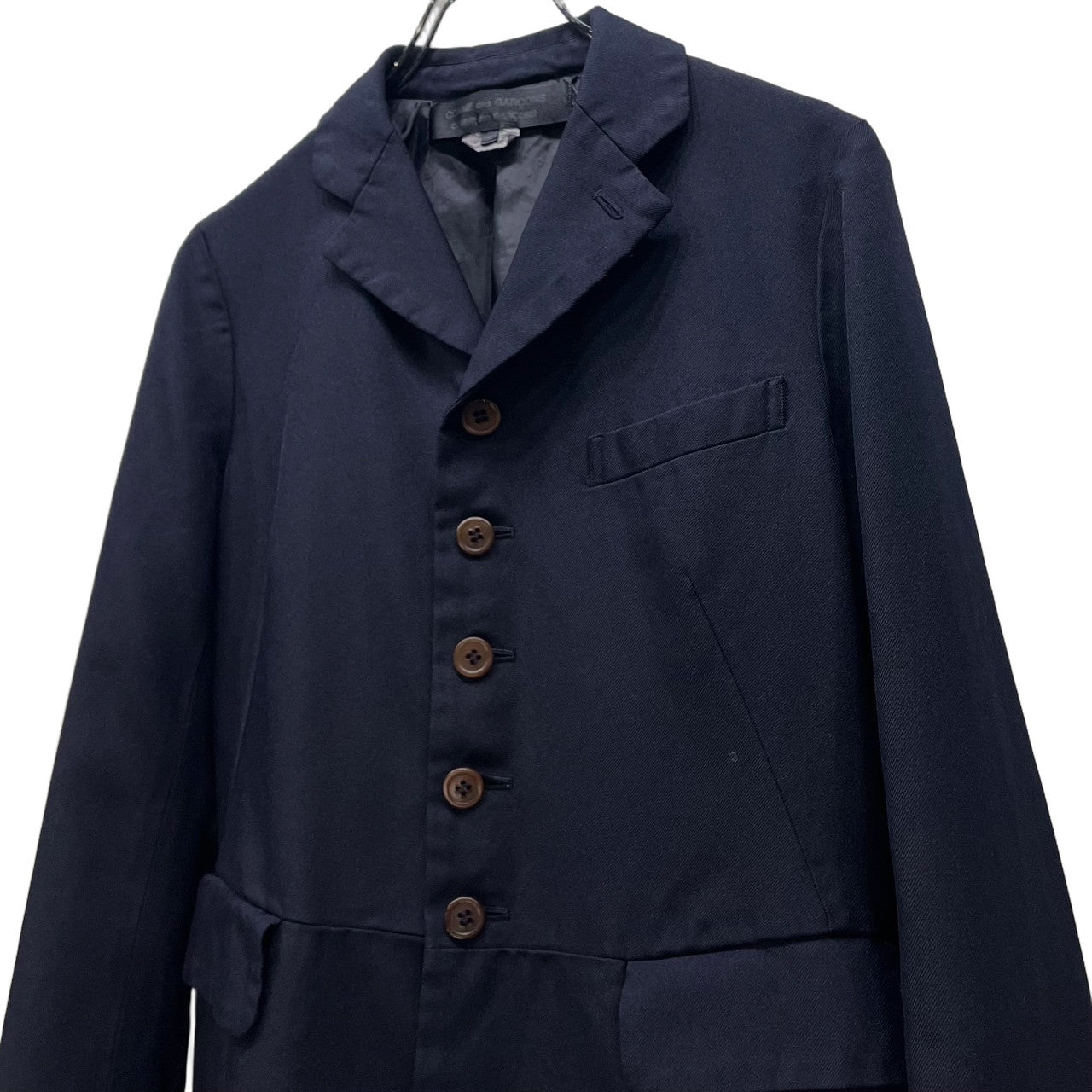 COMME des GARCONS COMME des GARCONS 15AW ポリエステル製品染めサイドラインテープデザイン5Bテーラードジャケット ブレザー ブルゾン コート アウター コムコム コムデギャルソン レディース