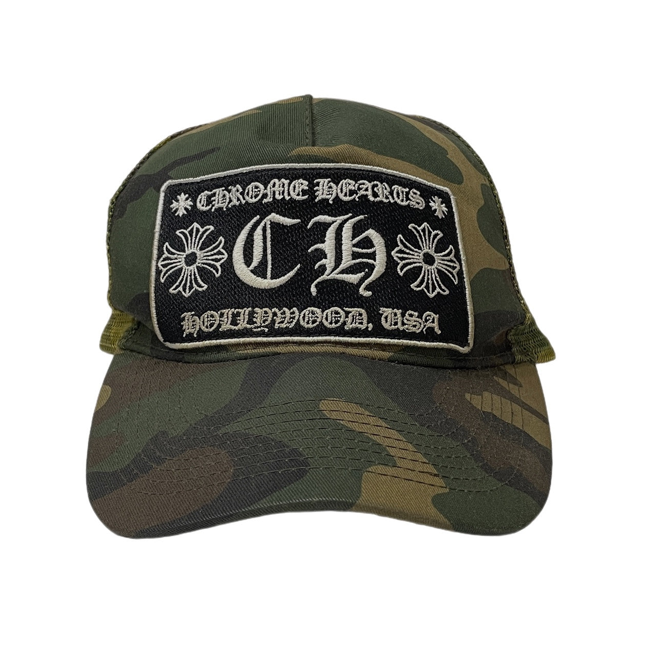 CHROME HEARTS CH PATCH TRUCKER CAP クロスボールカモフラージュメッシュトラッカーキャップ 帽子 迷彩 パッチ クロムハーツ メンズ レディース ユニセックス