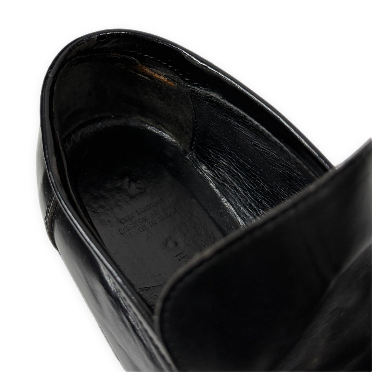 Y's ガラスレザープラットフォームローファー シューズ 厚底 ブーツ Yohji Yamamoto Femme ヨウジヤマモトファム ワイズ レディース