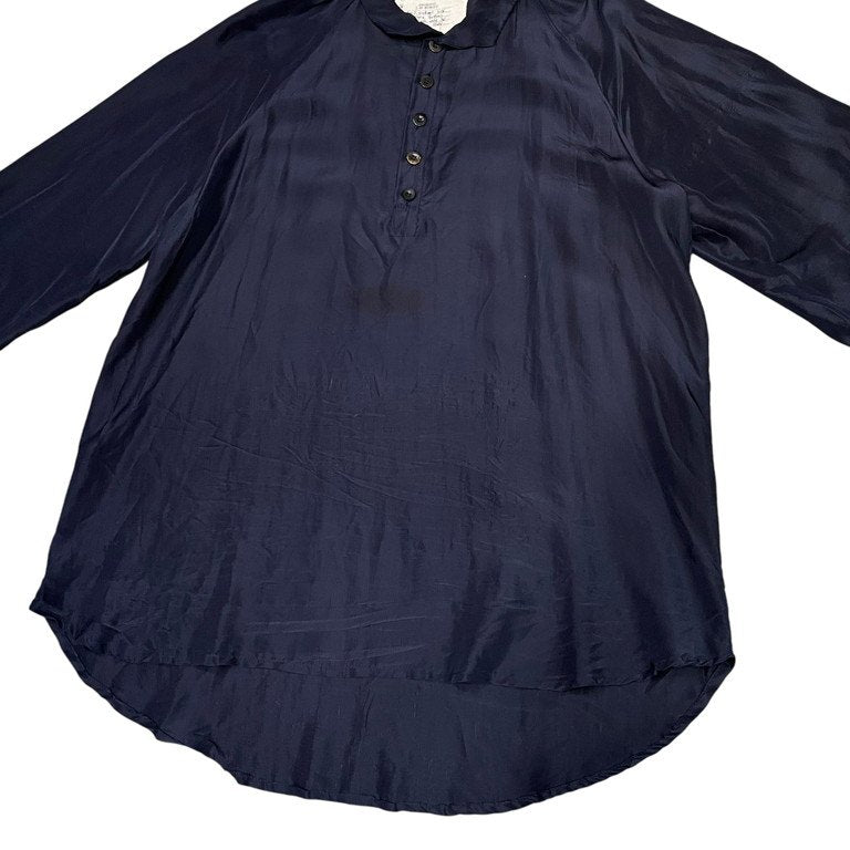 ARCHIVIO J.M.Ribot ヴィンテージシルクアンティークボタンハンドメイドプルオーバーギャザーシャツ ブラウス トップス アルキビオ JMリボット メンズ レディース ユニセックス