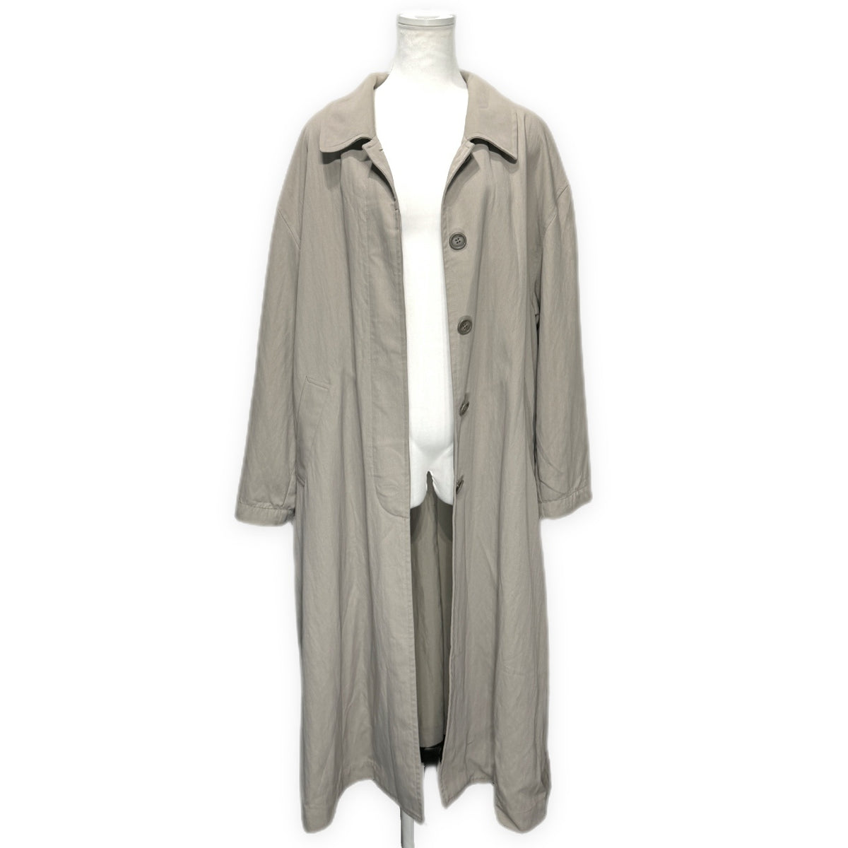 I.S ISSEY SPORT レーヨンナイロンギャバジンステンカラーロングコート Archive 80s 90s ジャケット ブルゾン アウター ISSEY MIYAKE イッセイスポーツ イッセイミヤケ レディース