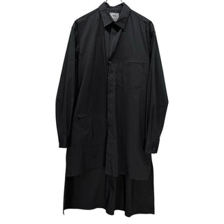 Y-3 20SS CLASSIC SHIRT ジップデザインストレッチブロードロングシャツ ブラウス トップス ロゴ 定価30,800円 Yohji Yamamoto adidas ヨウジヤマモト アディダス ワイスリー メンズ レディース ユニセックス