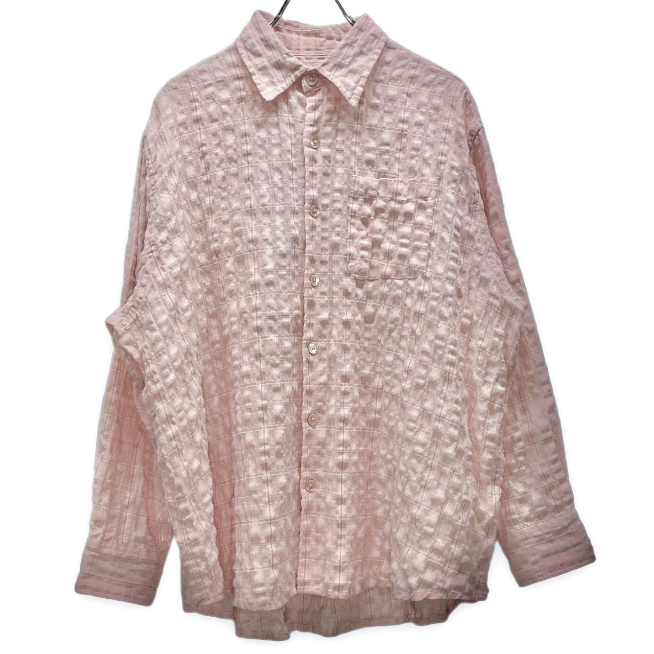 OUR LEGACY 24SS BORROWED SHIRT 皺加工ガーゼチェックシャツ シワ ブラウス トップス M2242BP アワーレガシー メンズ