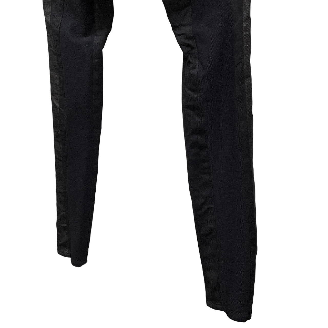 kiryuyrik 18AW PA Denime Paint Bondage Pants ストレッチブラックデニムサイドラインコーティングボンテージスキニーパンツ ボトムス 定価38,880円 キリュウ メンズ