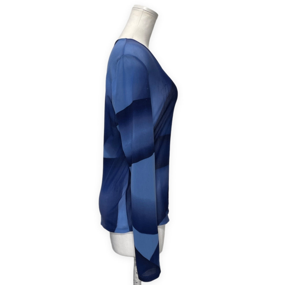 ISSEY MIYAKE 12SS シアートップス  カットソー Tシャツ シースルー プリント 長袖 イッセイミヤケ レディース