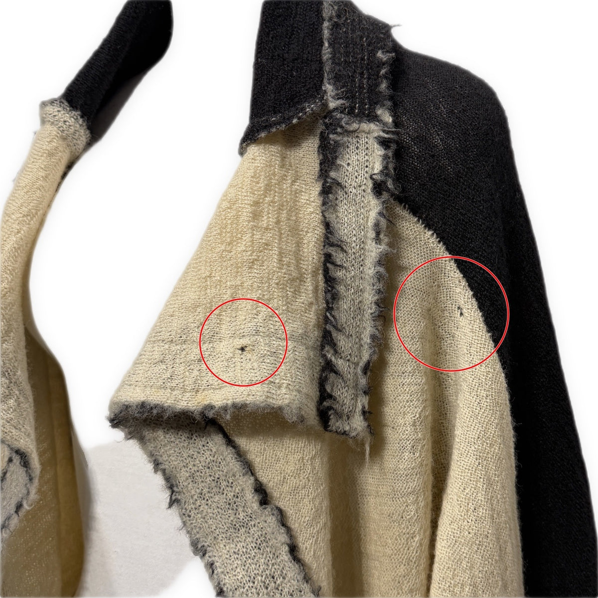 A-POC ISSEY MIYAKE 03AW バイカラーカットオフデザインボタンレスニットジャケット カーディガン トップス アウター Archive エーポック イッセイミヤケ メンズ レディース ユニセックス