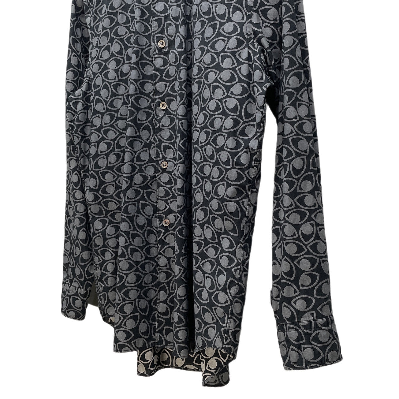 JAN COMME des GARCONS コットンブロードアイプリントレギュラーカラーシャツ ブラウス トップス Archive 目 総柄 ヤン コムデギャルソン メンズ レディース ユニセックス