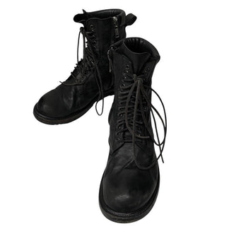 Rick Owens サイドジップレースアップレザーコンバットブーツ シャークソール シューズ 編み上げ 靴 クツ スニーカー 42 リックオウエンス メンズ