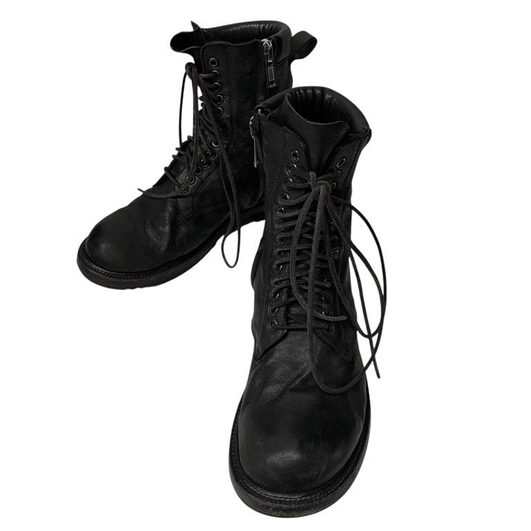 Rick Owens サイドジップレースアップレザーコンバットブーツ シャークソール シューズ 編み上げ 靴 クツ スニーカー 42 リックオウエンス メンズ