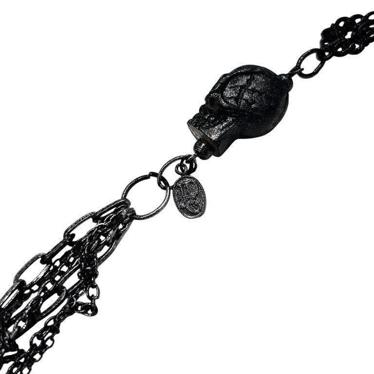 Jean Paul GAULTIER ダブルスカルマルチチェーンネックレス 一点物 激レア 希少 Archive 90s 00s JPG 未使用 ペンダント アクセサリー ジャンポールゴルチエ メンズ レディース ユニセックス