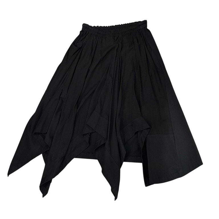 Ground Y 18SS ランダムカットヘム切替レーヨンドローストリングスカート ボトムス パンツ Yohji Yamamoto グラウンドワイ ヨウジヤマモト レディース