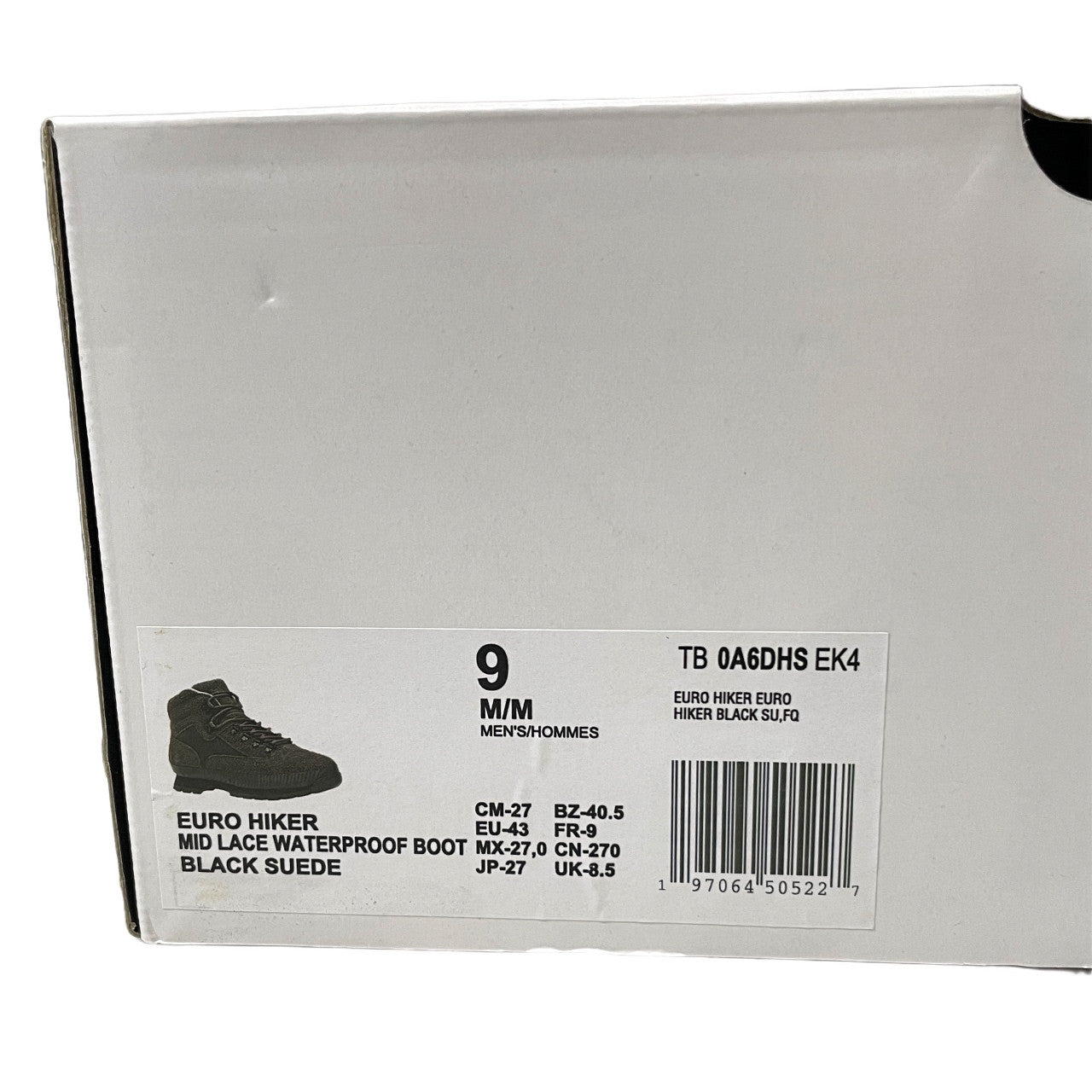 White Mountaineering × Timberland EURO HIKER MID LACE WATERPROOF BOOT BLACK SUEDE スエードレザーウォータープルーフミッドカットブーツ シューズ 靴 クツ 27cm ホワイトマウンテニアリング ティンバーランド メンズ